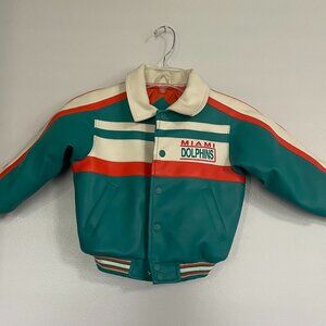 Miami Dolphin Faux Leather Youth Jacket 4T